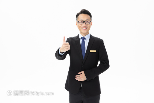 男性汽车销售员点赞